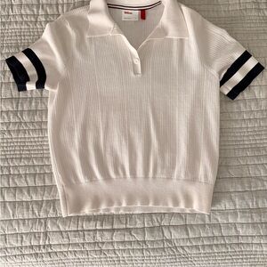 White and Black Kids Polo Shirt